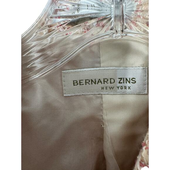 Bernard Zins Blazer Pink Tweed Twee‎ Office Work Career Business Size 4 - Picture 3 of 13
